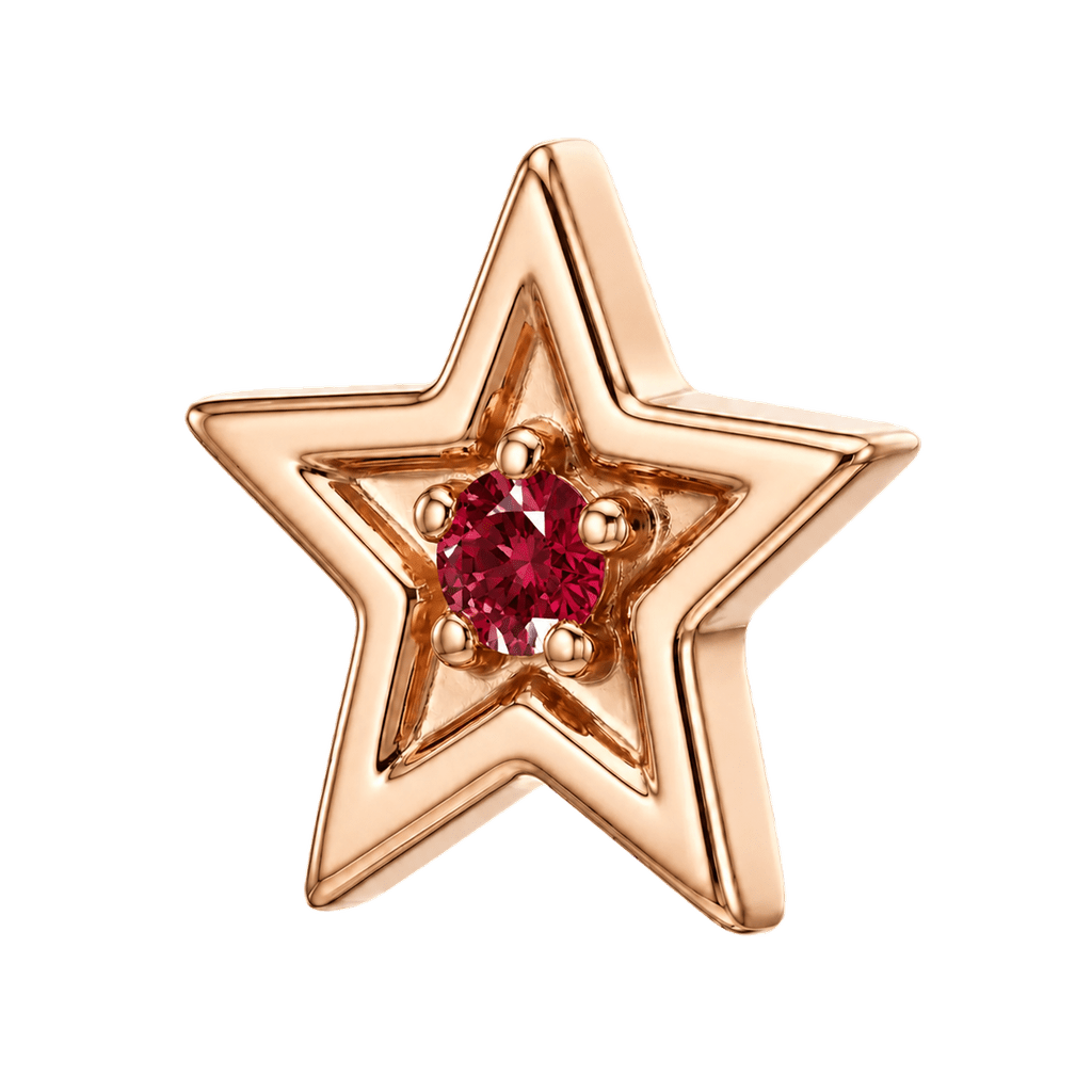 Shining Star - 14K Gold Threadless/Threaded - piercing-zone.com