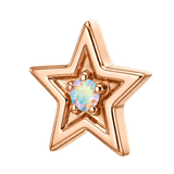 Shining Star - 14K Gold Threadless/Threaded - piercing-zone.com