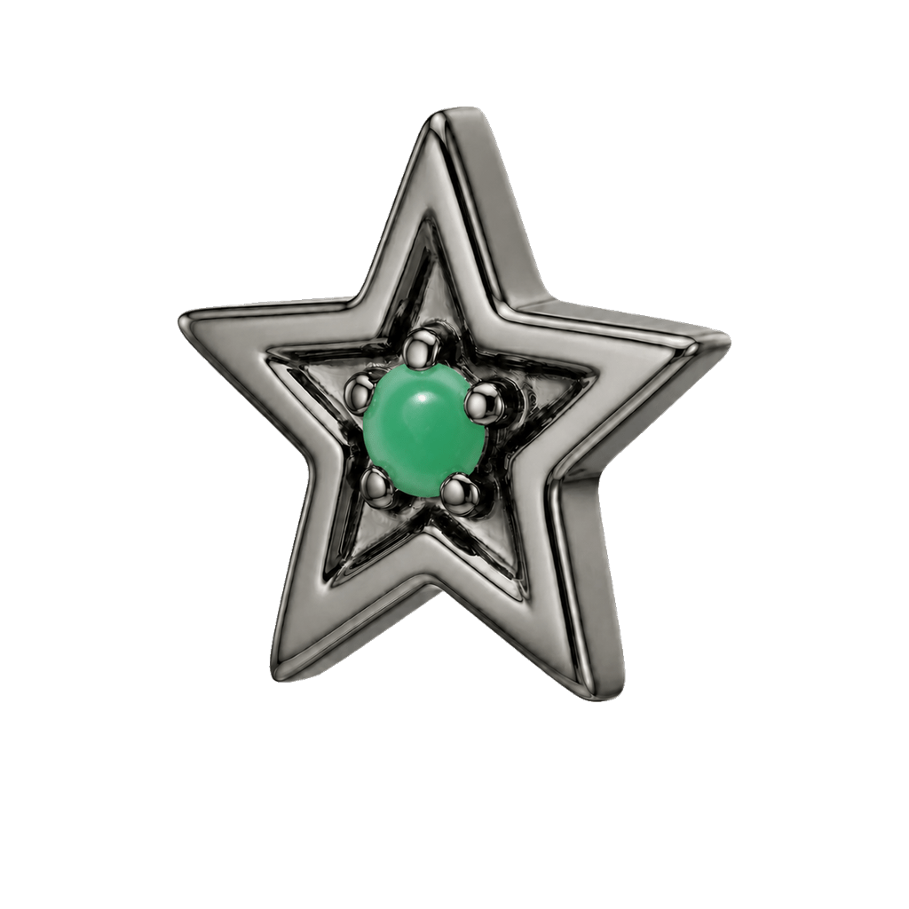 Shining Star - 14K Gold Threadless/Threaded - piercing-zone.com