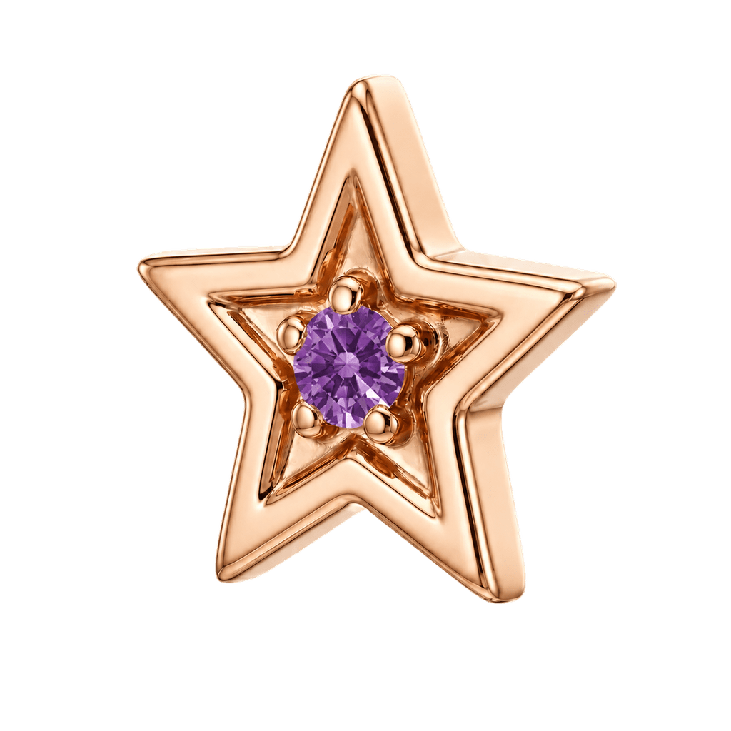 Shining Star - 14K Gold Threadless/Threaded - piercing-zone.com