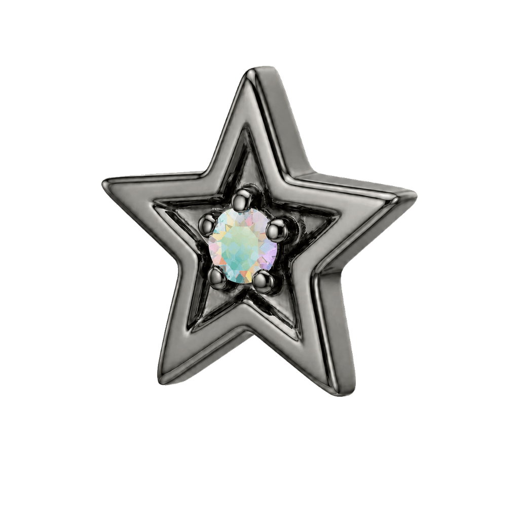Shining Star - 14K Gold Threadless/Threaded - piercing-zone.com
