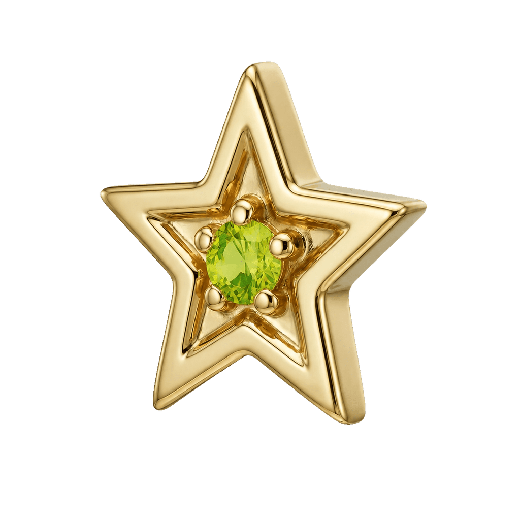 Shining Star - 14K Gold Threadless/Threaded - piercing-zone.com
