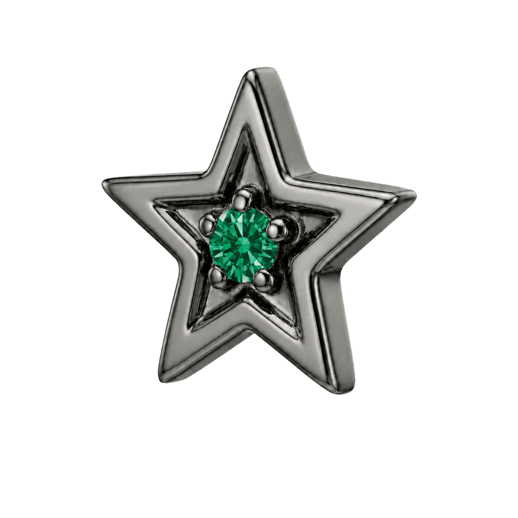 Shining Star - 14K Gold Threadless/Threaded - piercing-zone.com