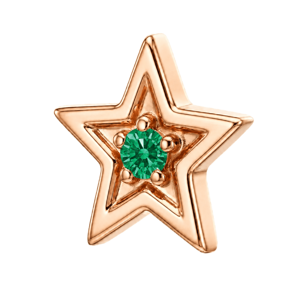 Shining Star - 14K Gold Threadless/Threaded - piercing-zone.com