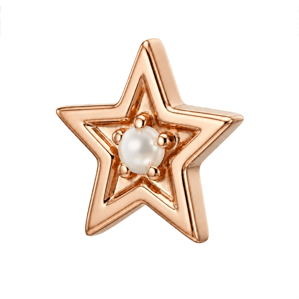 Shining Star - 14K Gold Threadless/Threaded - piercing-zone.com
