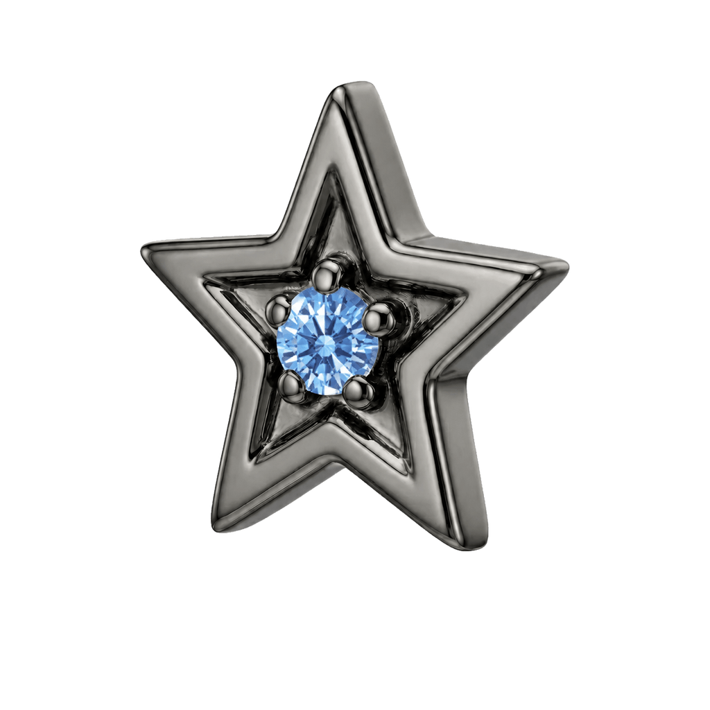 Shining Star - 14K Gold Threadless/Threaded - piercing-zone.com