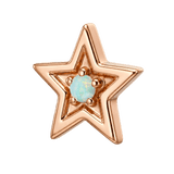 Shining Star - 14K Gold Threadless/Threaded - piercing-zone.com