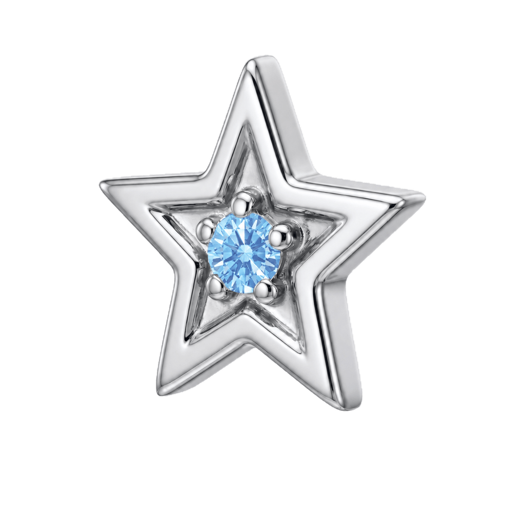 Shining Star - 14K Gold Threadless/Threaded - piercing-zone.com
