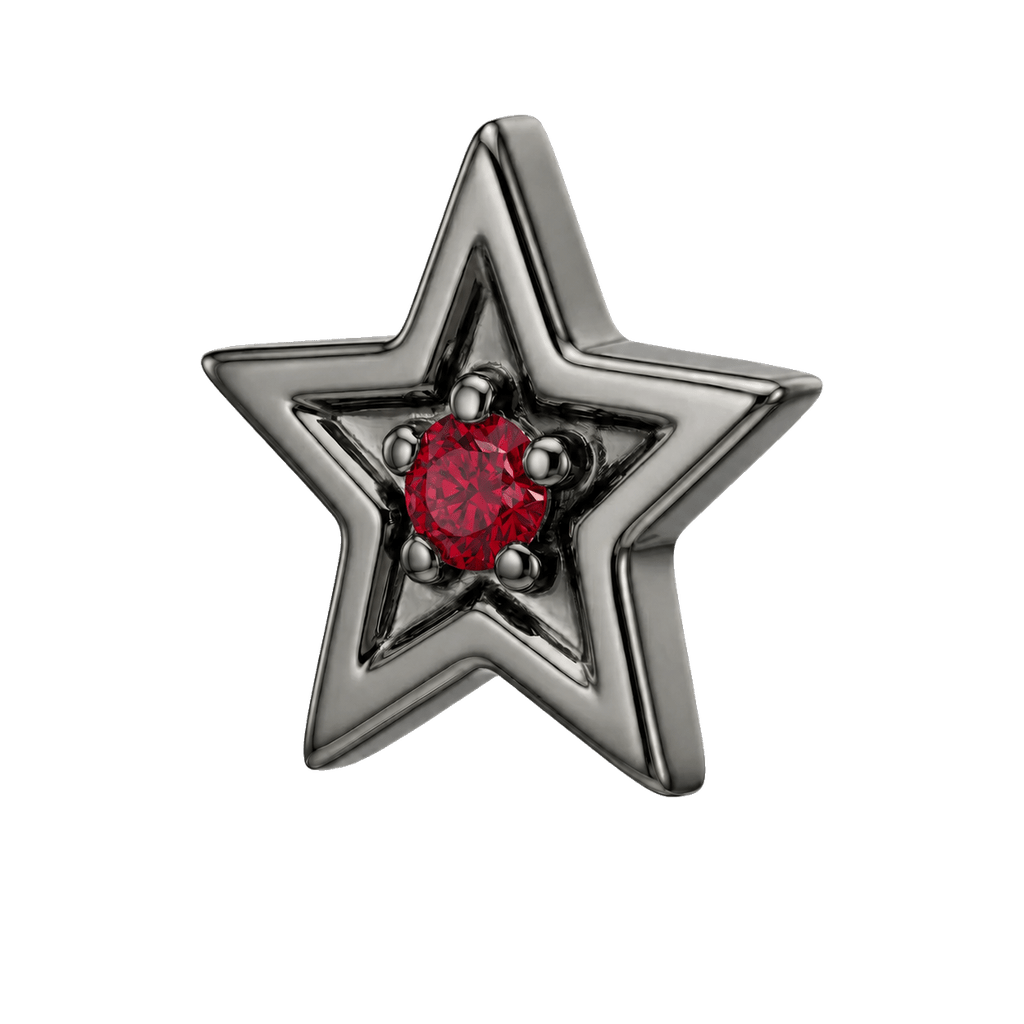Shining Star - 14K Gold Threadless/Threaded - piercing-zone.com