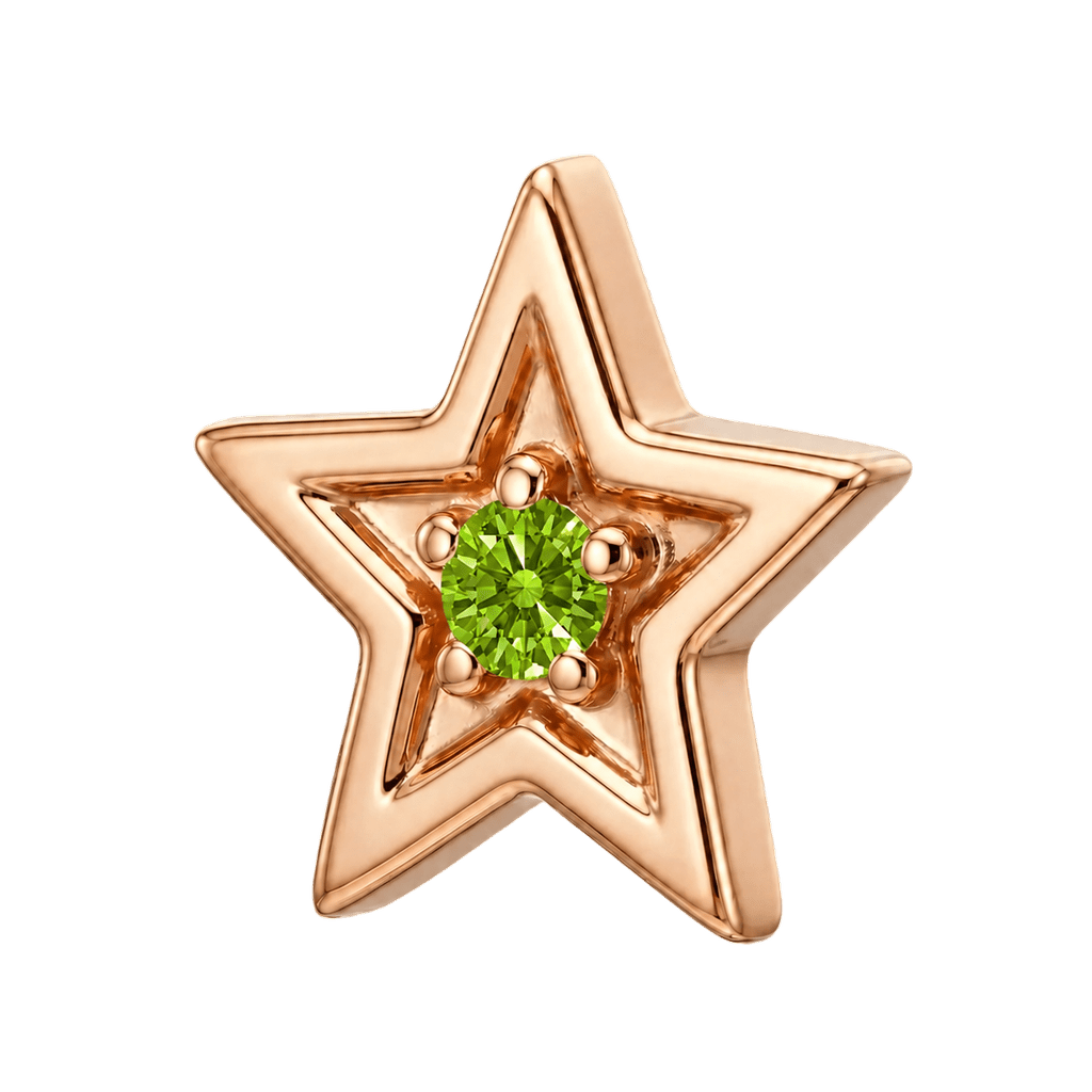 Shining Star - 14K Gold Threadless/Threaded - piercing-zone.com