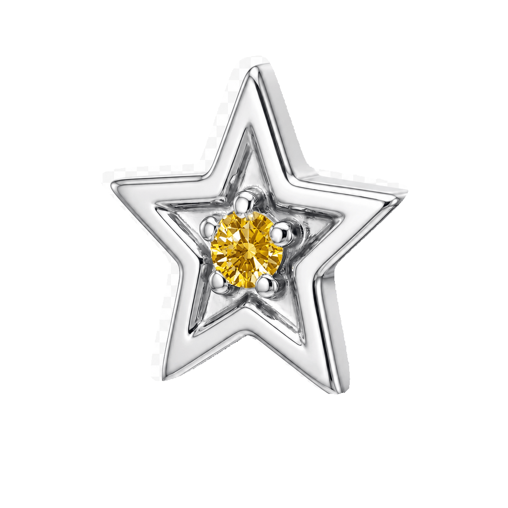 Shining Star - 14K Gold Threadless/Threaded - piercing-zone.com
