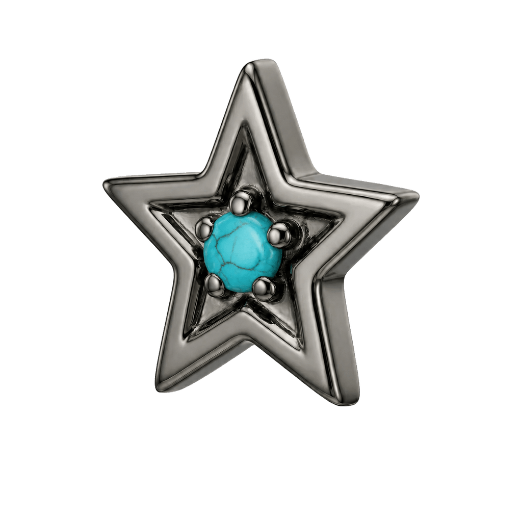 Shining Star - 14K Gold Threadless/Threaded - piercing-zone.com