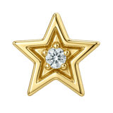 Shining Star - 14K Gold Threadless/Threaded - piercing-zone.com