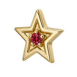 Shining Star - 14K Gold Threadless/Threaded - piercing-zone.com