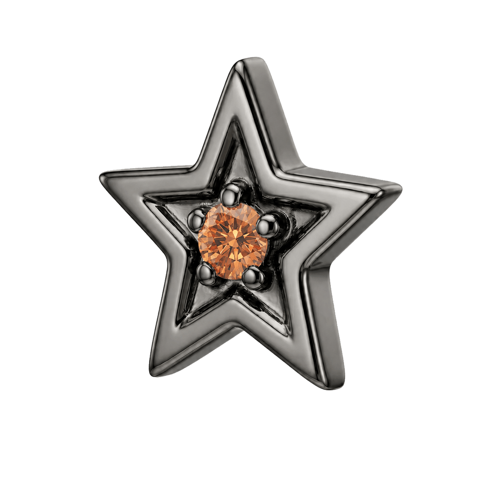 Shining Star - 14K Gold Threadless/Threaded - piercing-zone.com