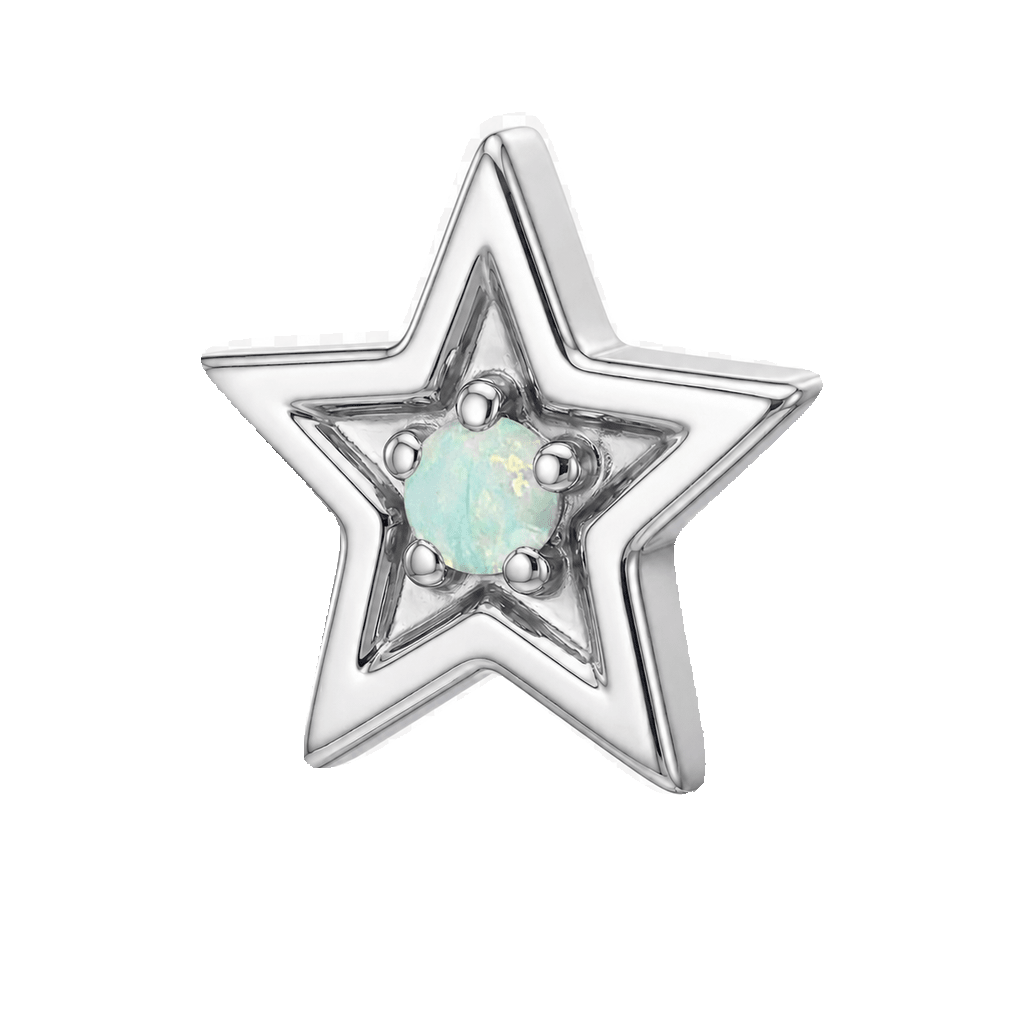 Shining Star - 14K Gold Threadless/Threaded - piercing-zone.com