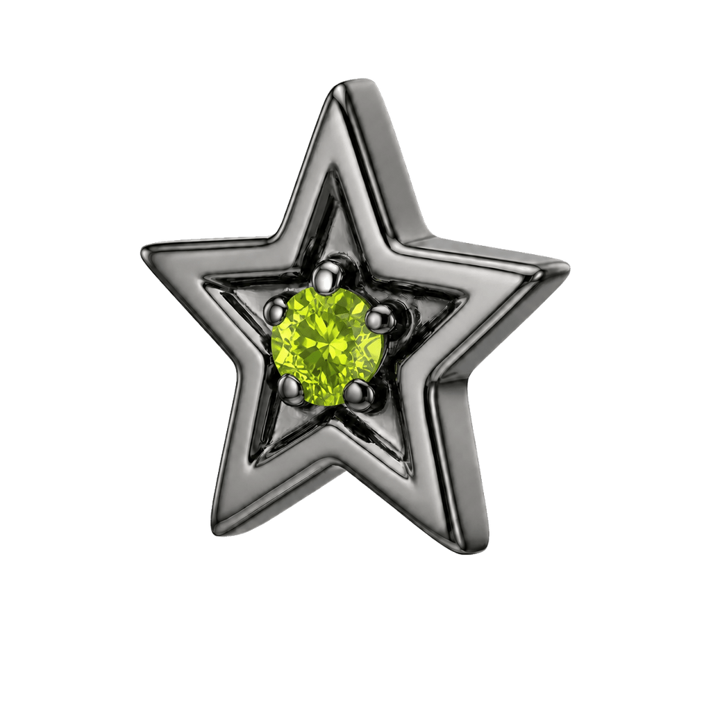 Shining Star - 14K Gold Threadless/Threaded - piercing-zone.com