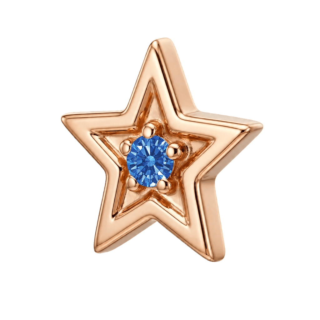 Shining Star - 14K Gold Threadless/Threaded - piercing-zone.com