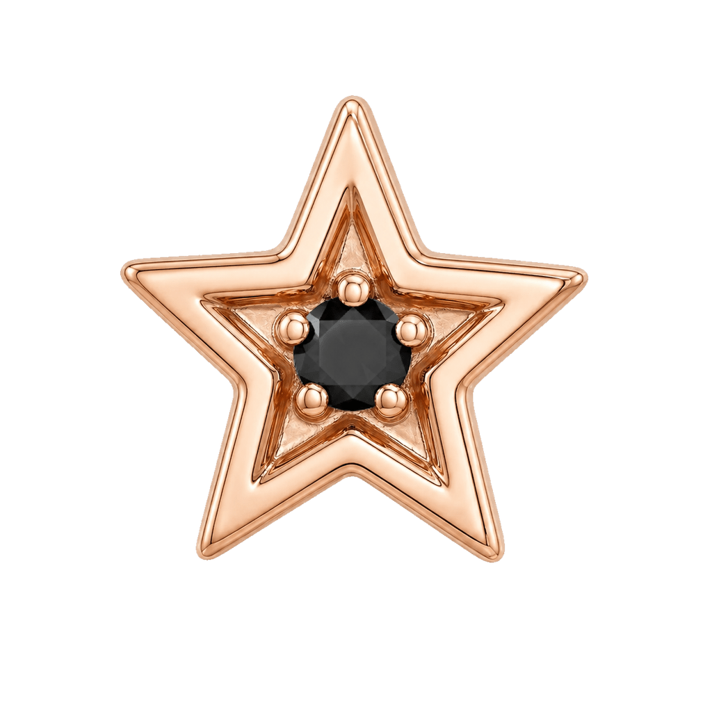 Shining Star - 14K Gold Threadless/Threaded - piercing-zone.com