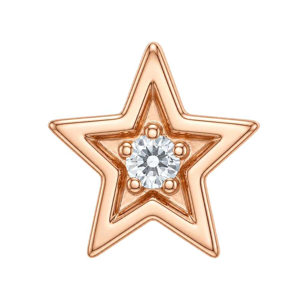 Shining Star - 14K Gold Threadless/Threaded - piercing-zone.com