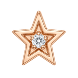 Shining Star - 14K Gold Threadless/Threaded - piercing-zone.com