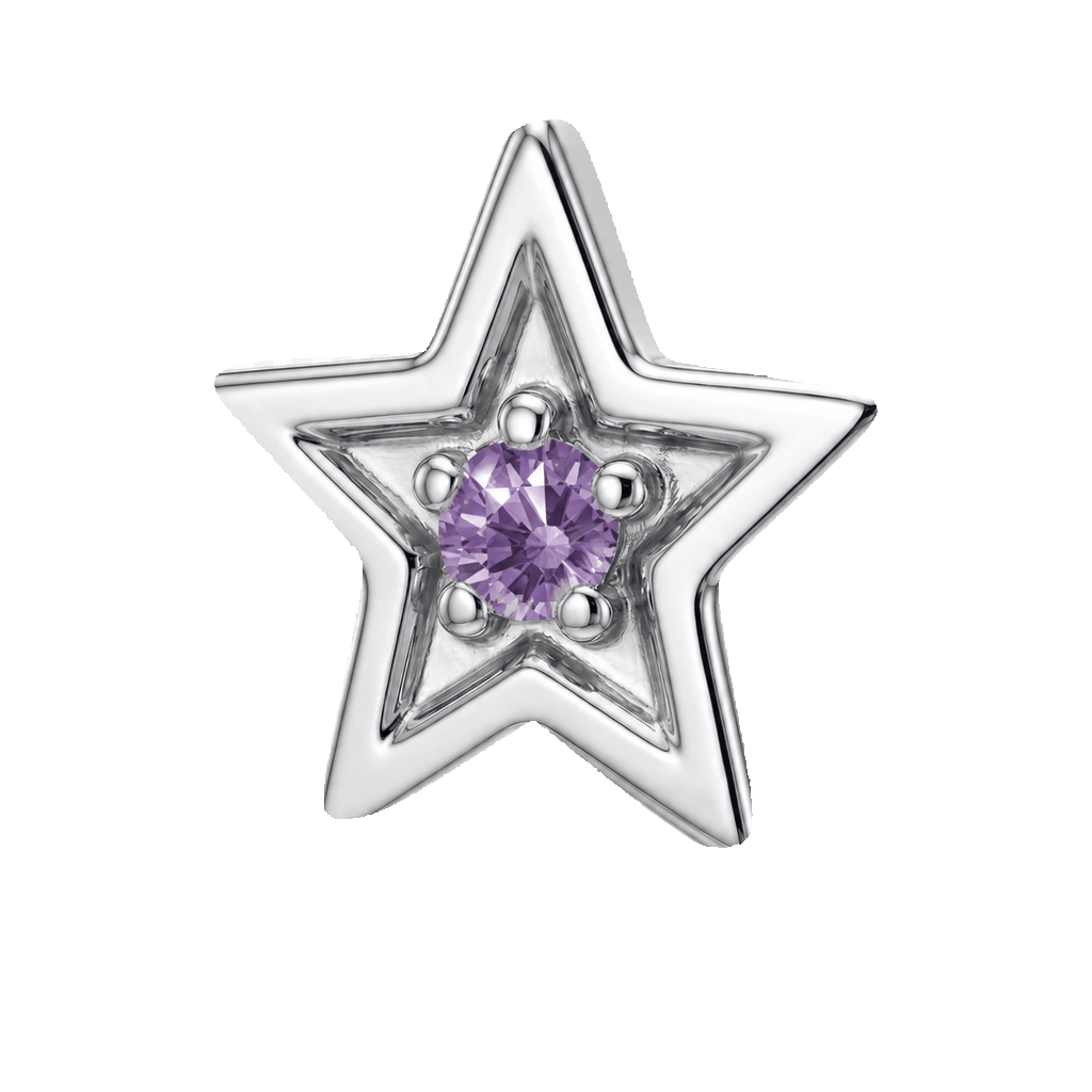 Shining Star - 14K Gold Threadless/Threaded - piercing-zone.com