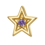 Shining Star - 14K Gold Threadless/Threaded - piercing-zone.com