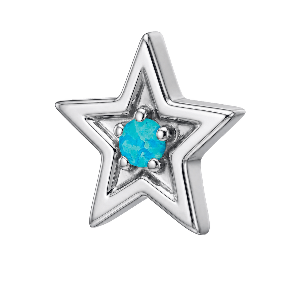 Shining Star - 14K Gold Threadless/Threaded - piercing-zone.com