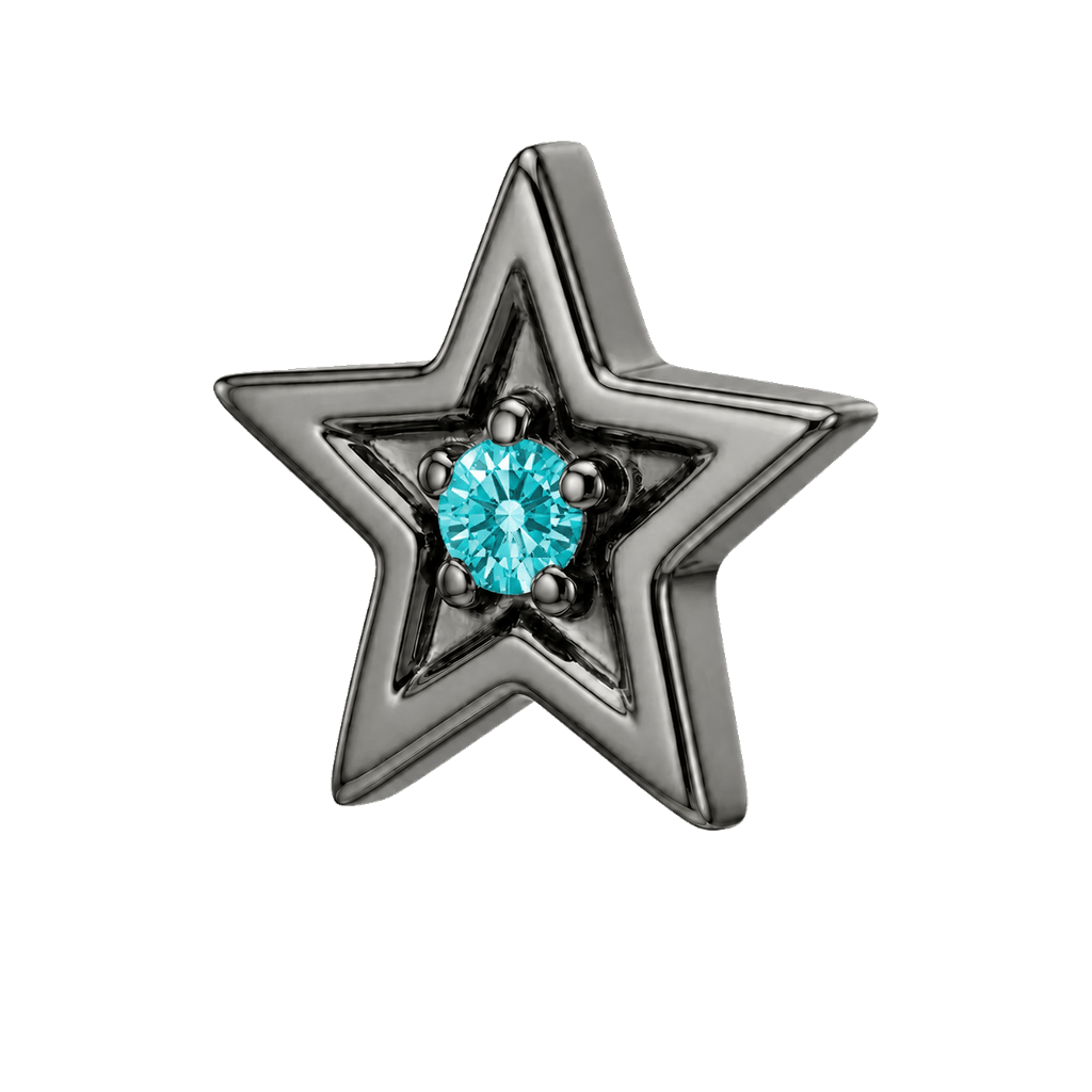 Shining Star - 14K Gold Threadless/Threaded - piercing-zone.com