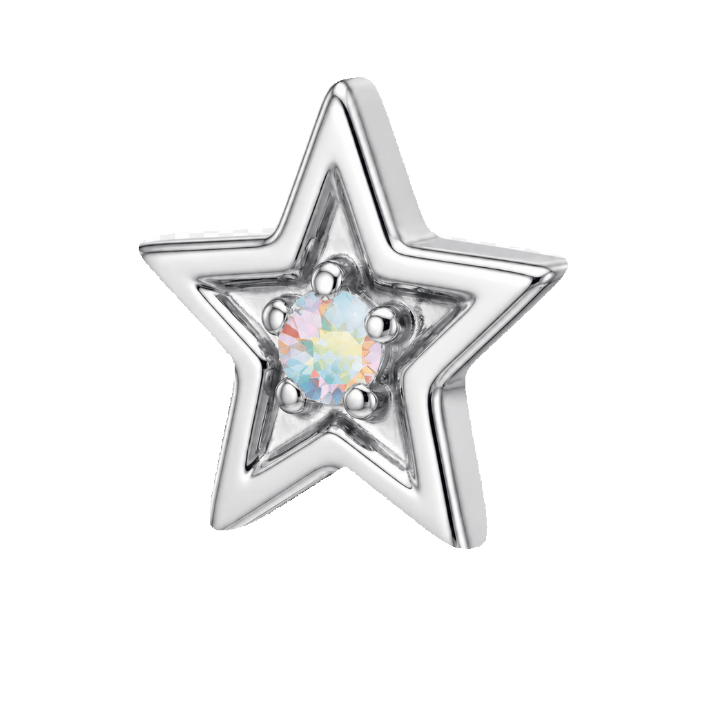 Shining Star - 14K Gold Threadless/Threaded - piercing-zone.com