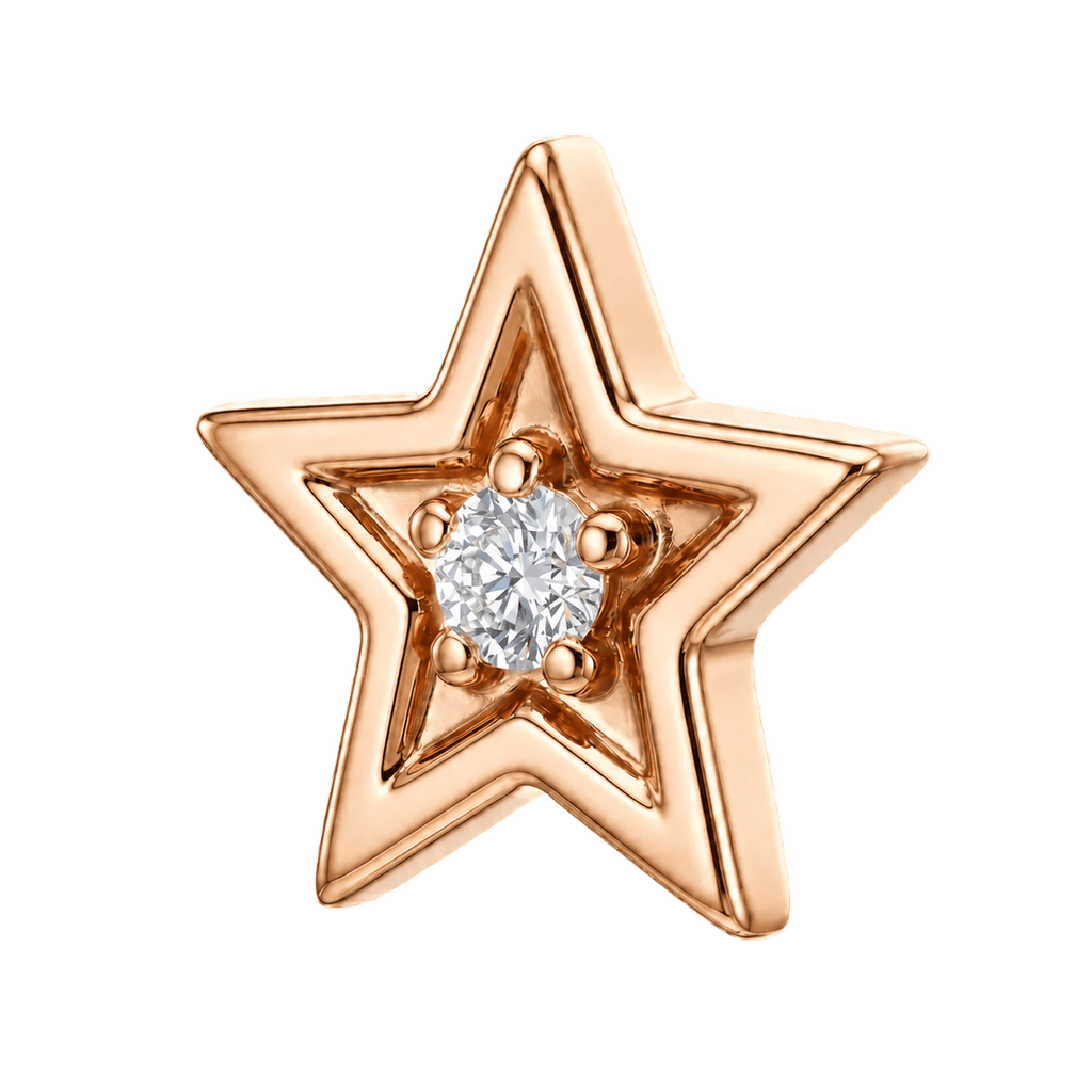 Shining Star - 14K Gold Threadless/Threaded - piercing-zone.com