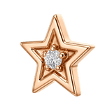 Shining Star - 14K Gold Threadless/Threaded - piercing-zone.com