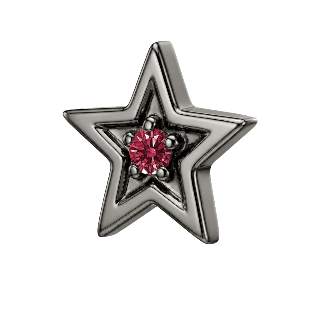 Shining Star - 14K Gold Threadless/Threaded - piercing-zone.com