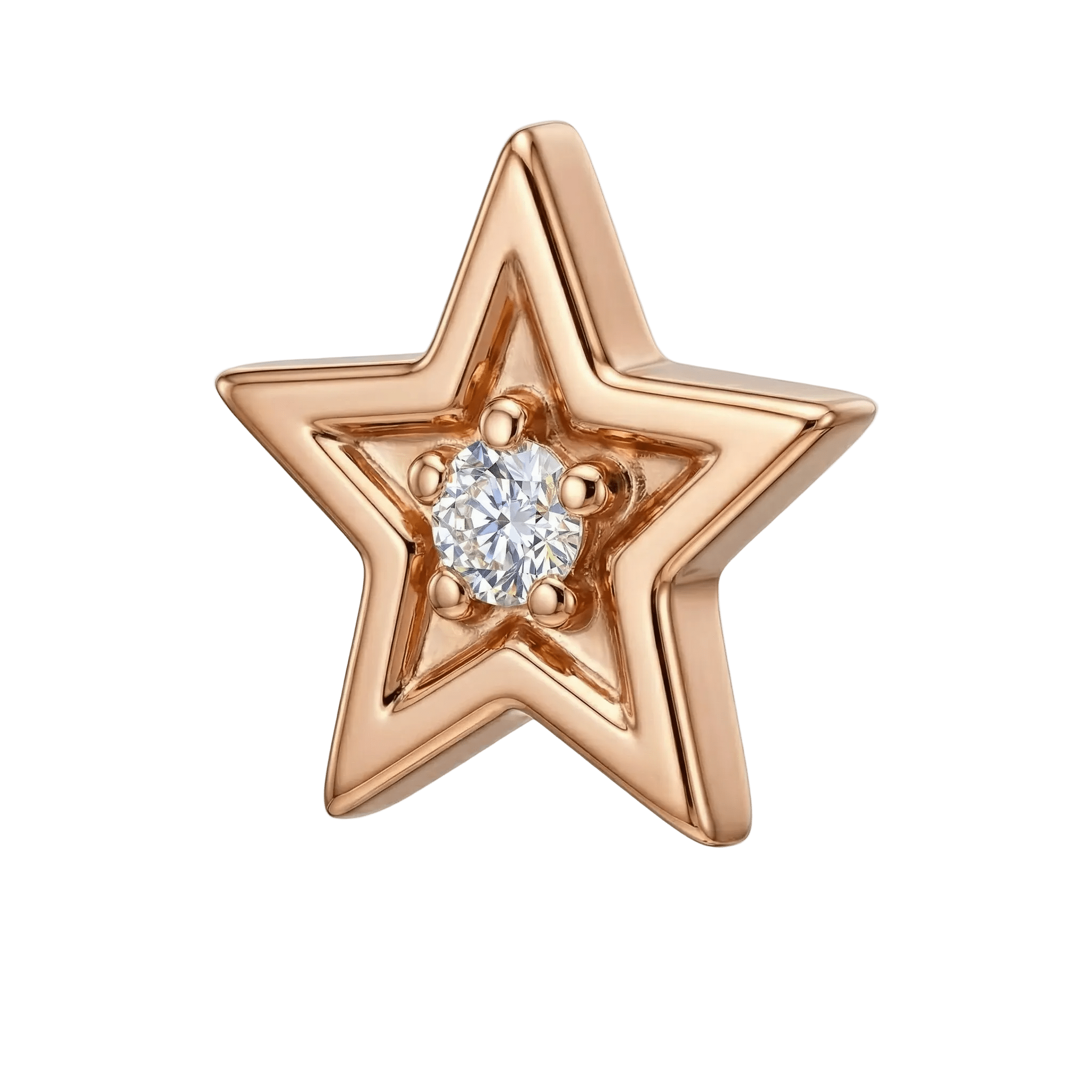Shining Star - 14K Gold Threadless/Threaded - piercing - zone.com