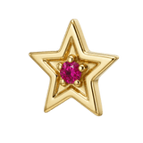 Shining Star - 14K Gold Threadless/Threaded - piercing-zone.com