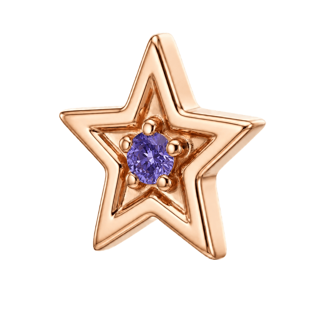 Shining Star - 14K Gold Threadless/Threaded - piercing-zone.com