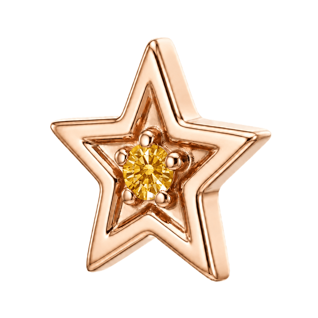 Shining Star - 14K Gold Threadless/Threaded - piercing-zone.com