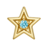 Shining Star - 14K Gold Threadless/Threaded - piercing-zone.com