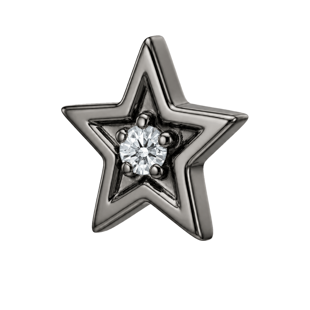 Shining Star - 14K Gold Threadless/Threaded - piercing-zone.com
