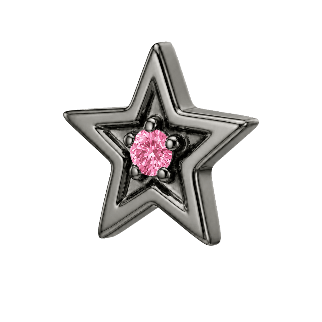 Shining Star - 14K Gold Threadless/Threaded - piercing-zone.com