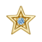 Shining Star - 14K Gold Threadless/Threaded - piercing-zone.com