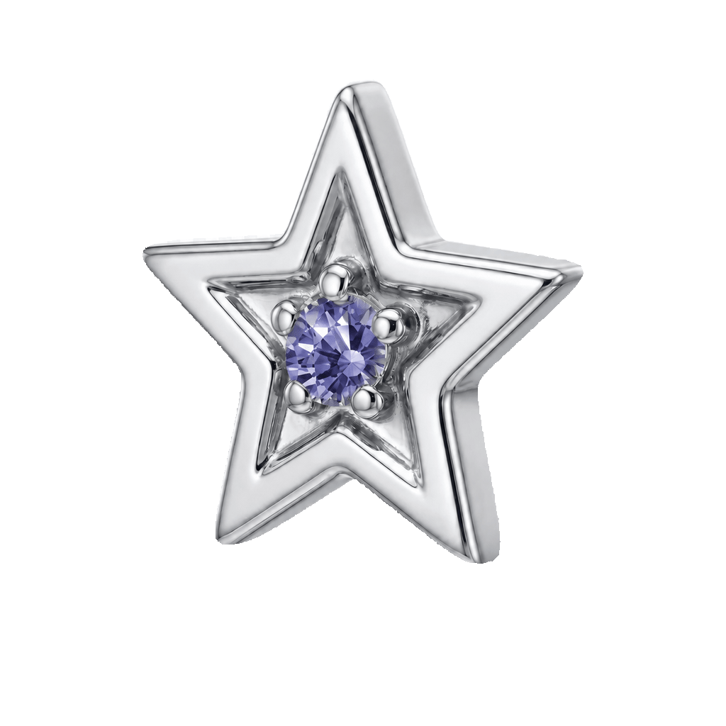 Shining Star - 14K Gold Threadless/Threaded - piercing-zone.com