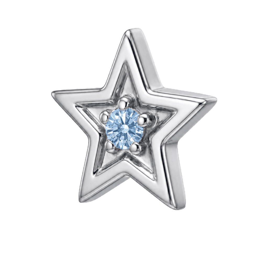 Shining Star - 14K Gold Threadless/Threaded - piercing-zone.com