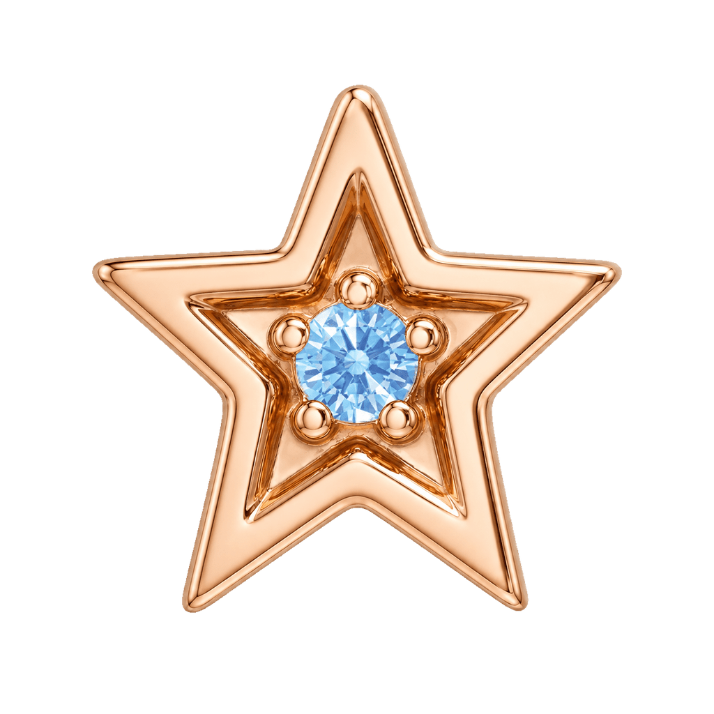 Shining Star - 14K Gold Threadless/Threaded - piercing-zone.com