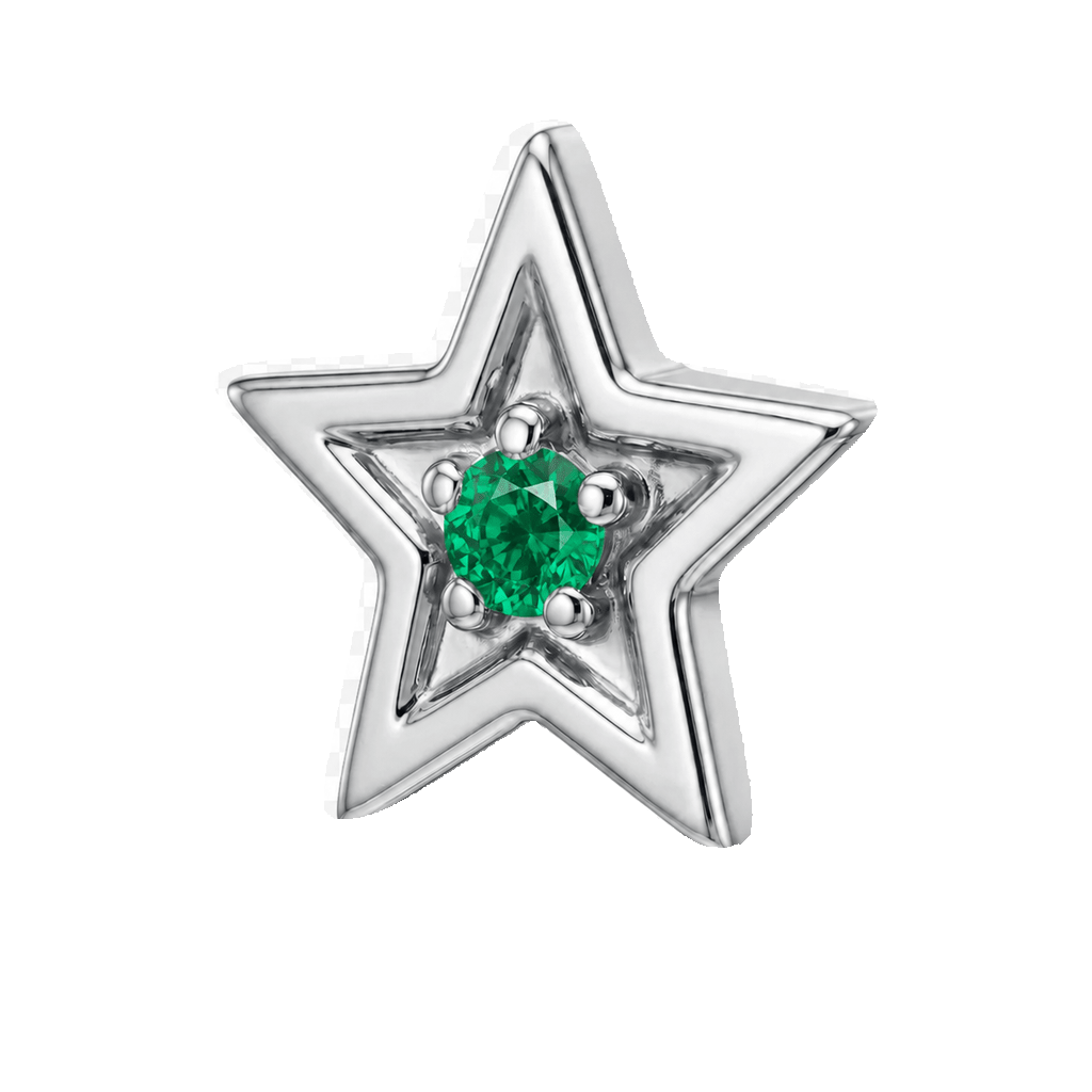 Shining Star - 14K Gold Threadless/Threaded - piercing-zone.com