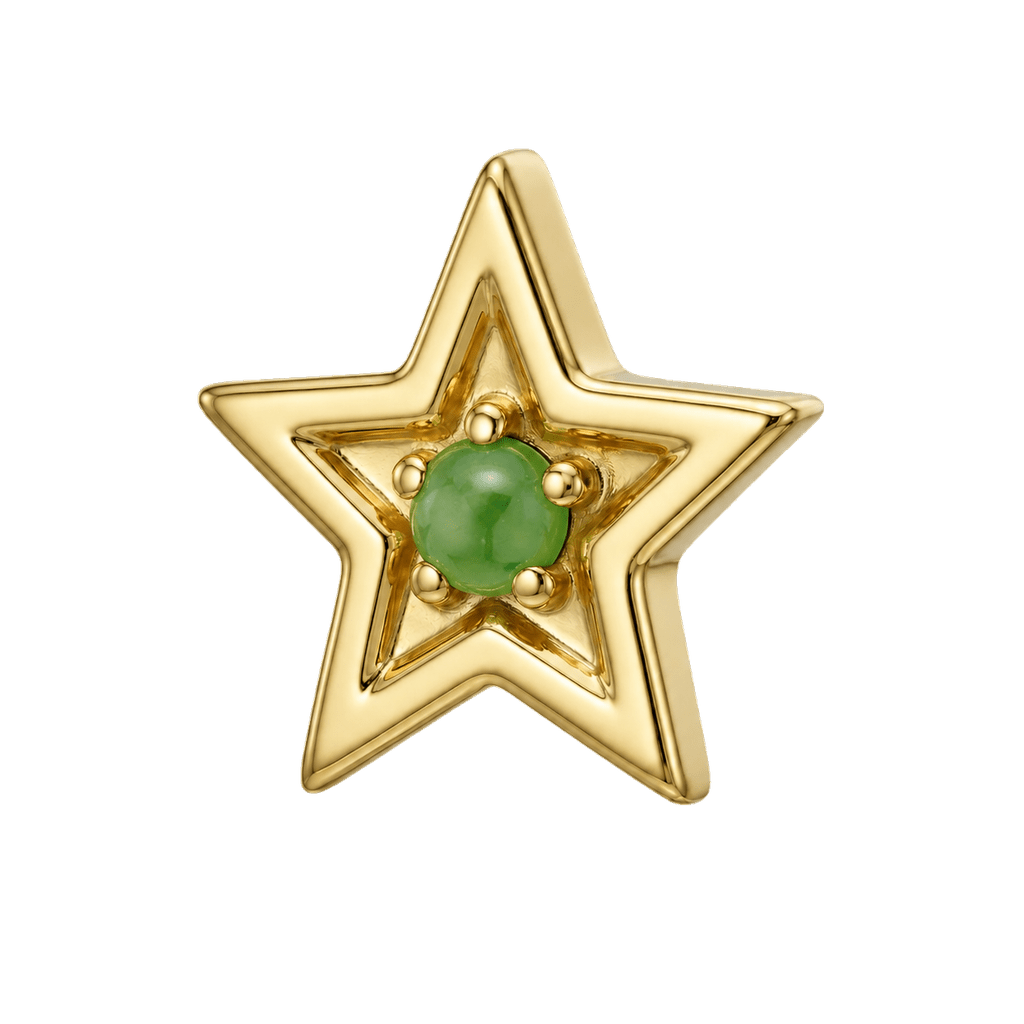 Shining Star - 14K Gold Threadless/Threaded - piercing-zone.com