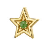 Shining Star - 14K Gold Threadless/Threaded - piercing-zone.com