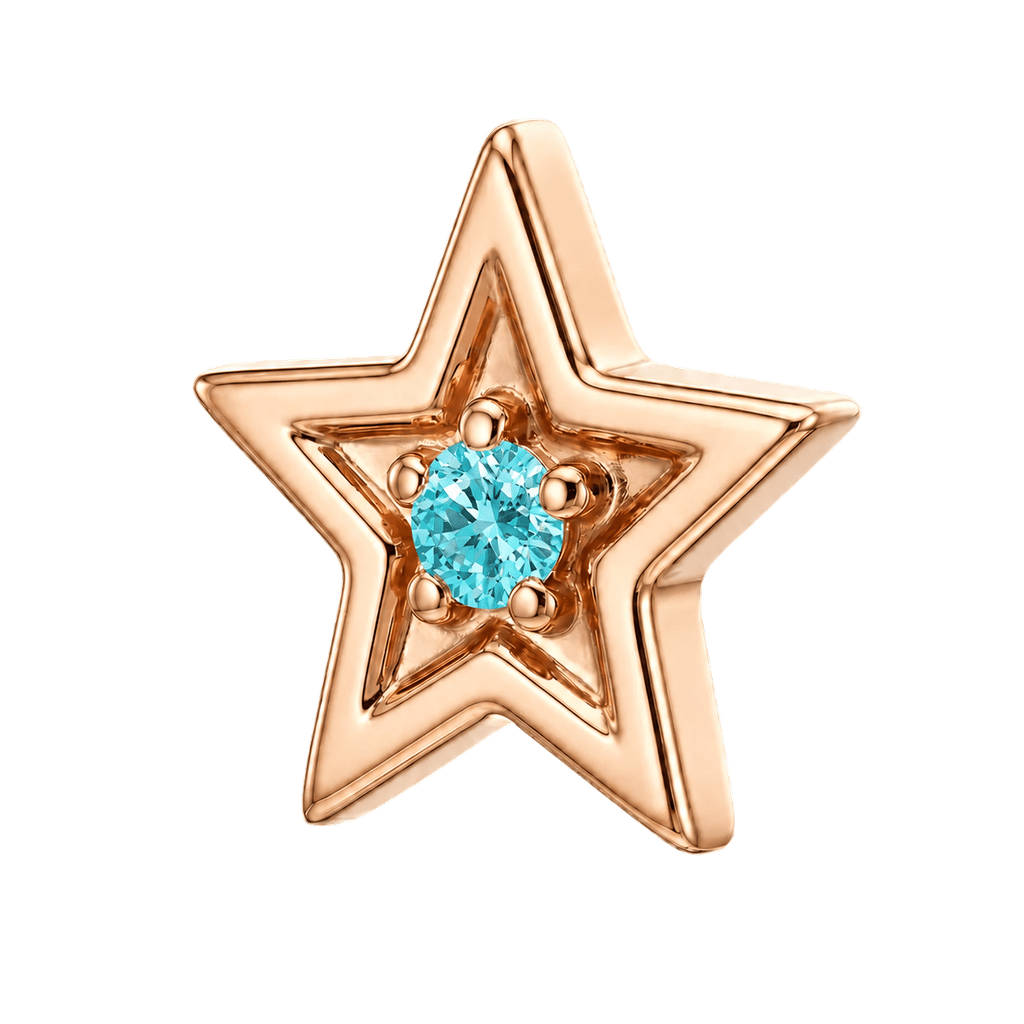 Shining Star - 14K Gold Threadless/Threaded - piercing-zone.com