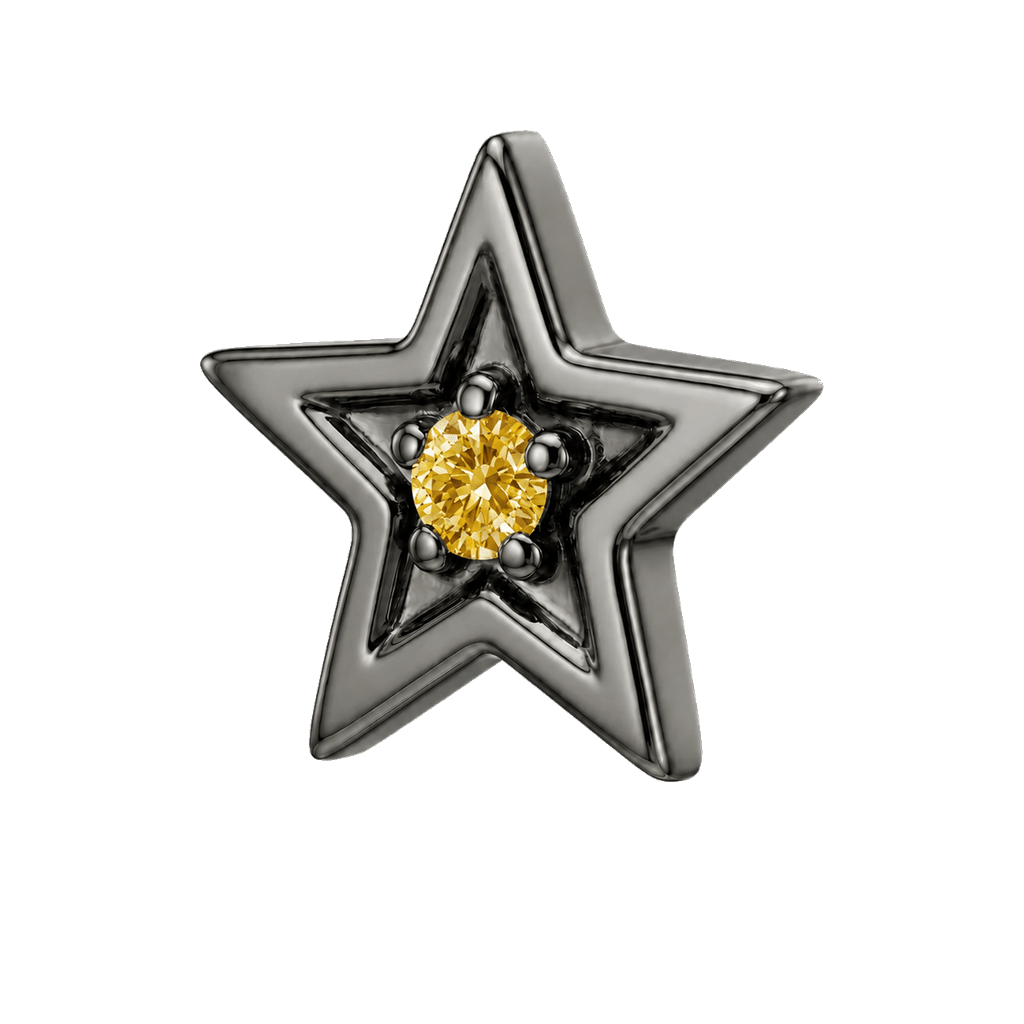 Shining Star - 14K Gold Threadless/Threaded - piercing-zone.com