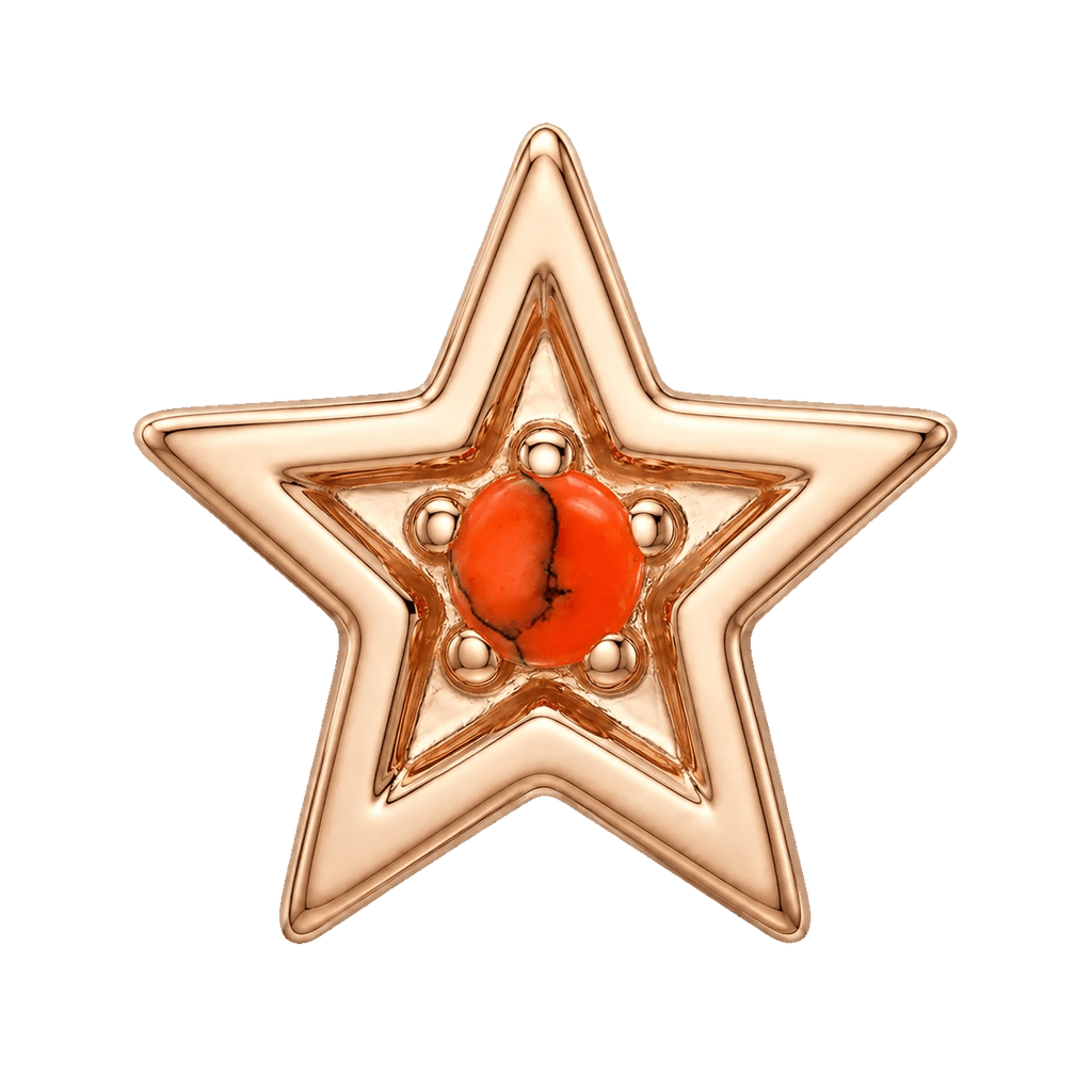 Shining Star - 14K Gold Threadless/Threaded - piercing-zone.com